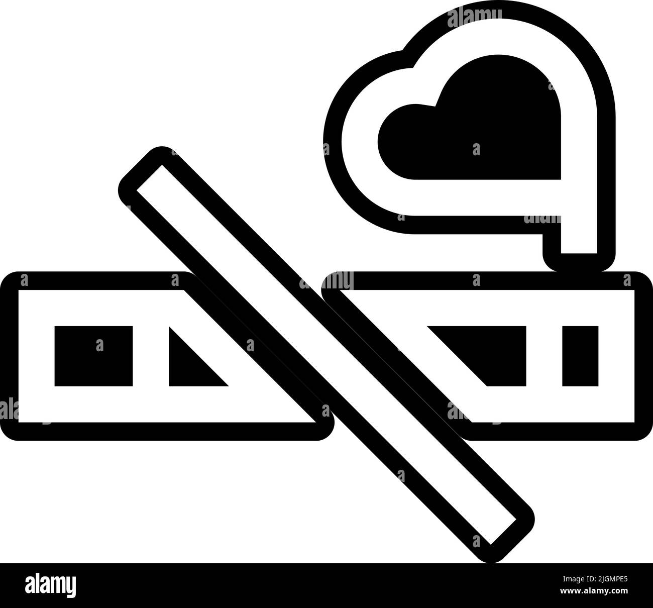 Public transportation no smoking icon . Stock Vector