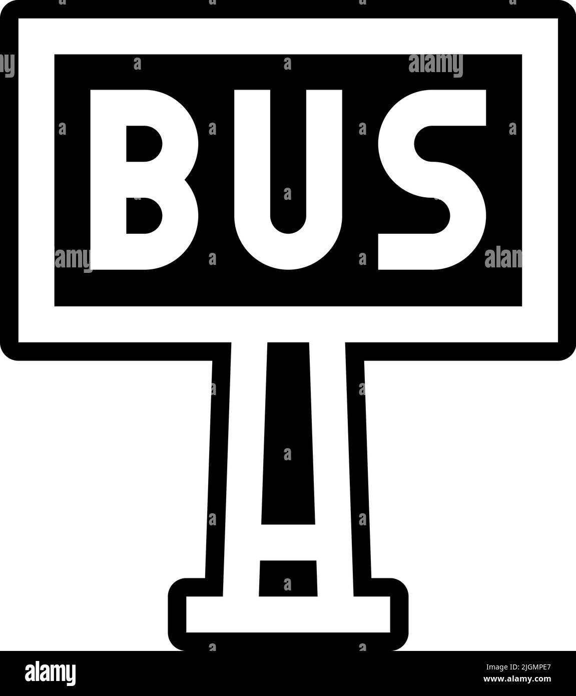 Public transportation bus stop icon . Stock Vector