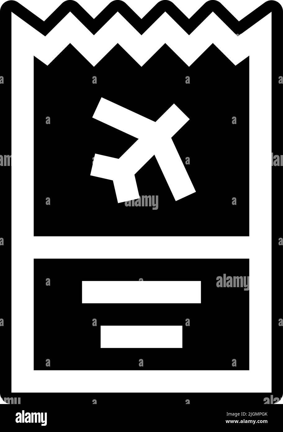 Public transportation airplane ticket icon . Stock Vector