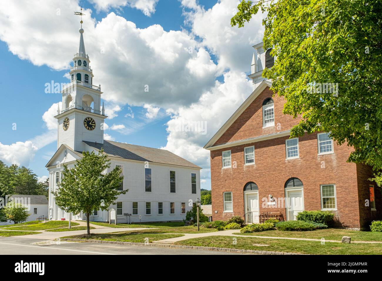 The First Congregational Church in Hancock, New Hampshire Stock Photo
