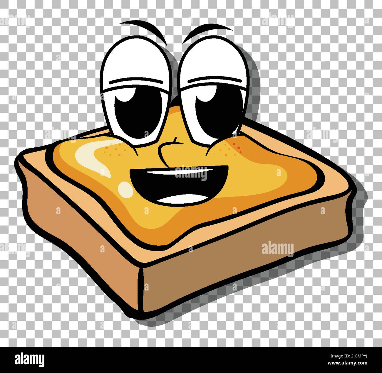 Bread cartoon character isolated illustration Stock Vector Image & Art