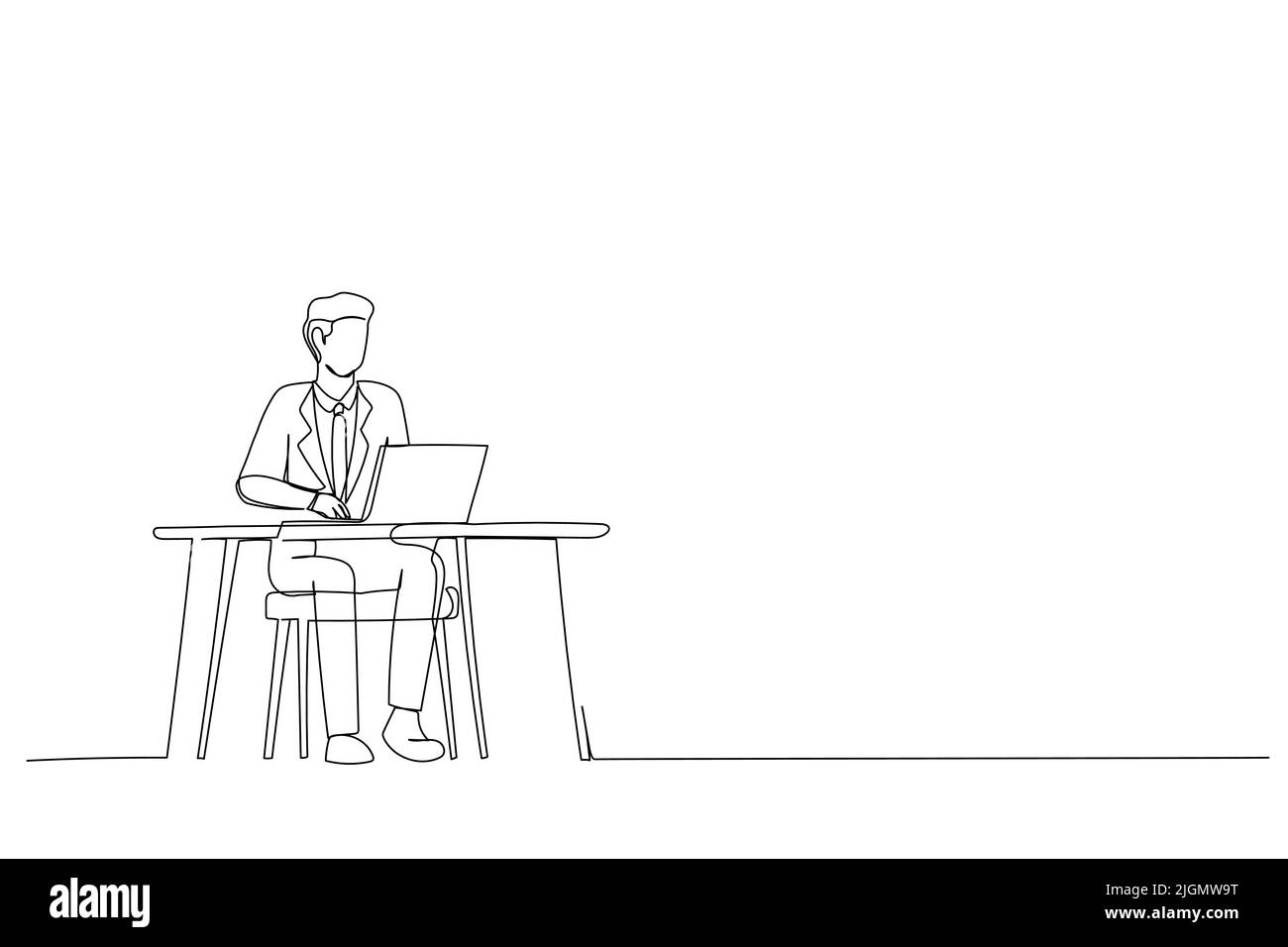 One man computer desk Cut Out Stock Images & Pictures - Alamy