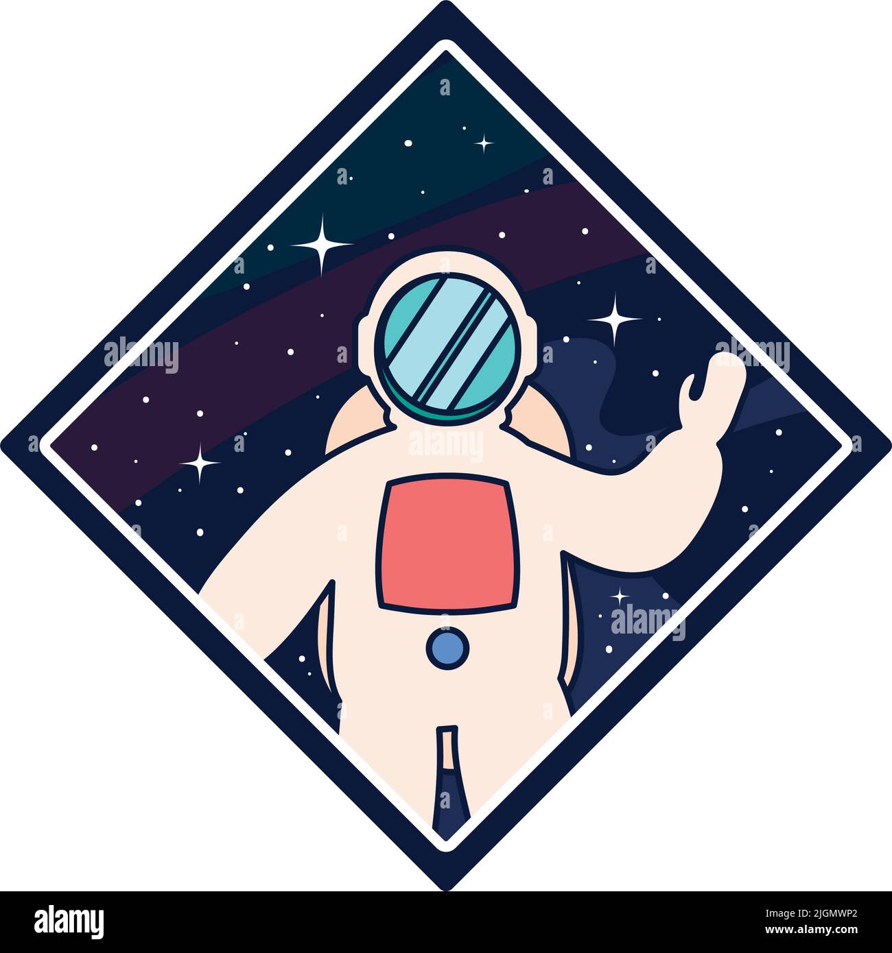 astronaut badge design Stock Vector Image &amp; Art - Alamy