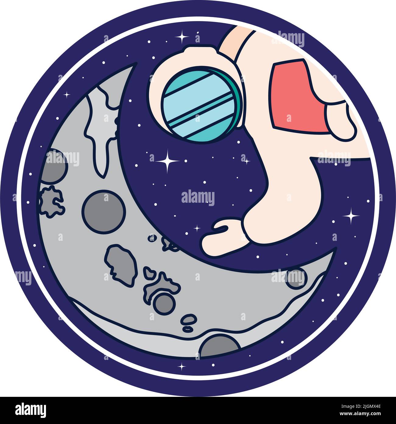 astronaut badge illustration Stock Vector Image &amp; Art - Alamy