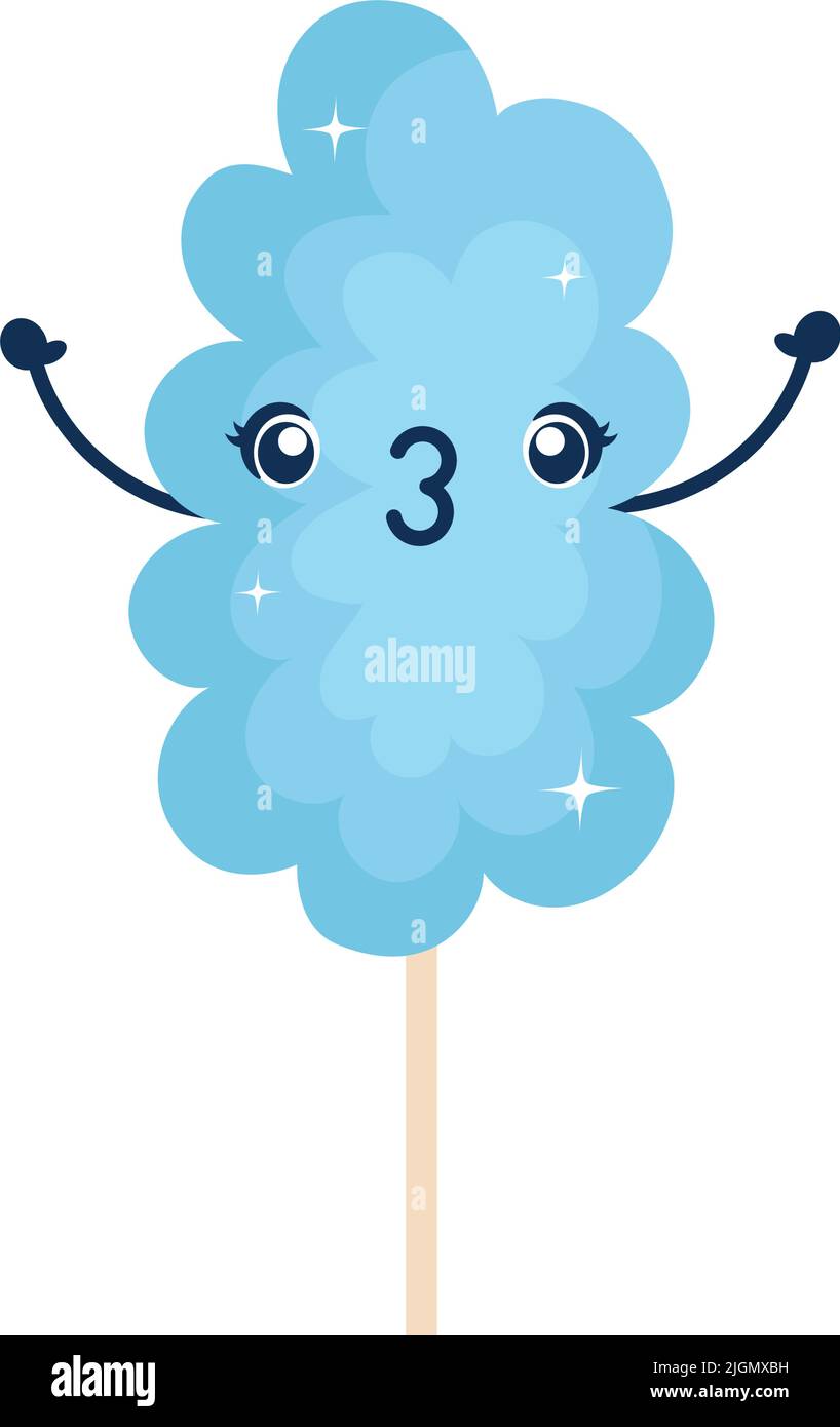kawaii candy cotton Stock Vector Image & Art - Alamy