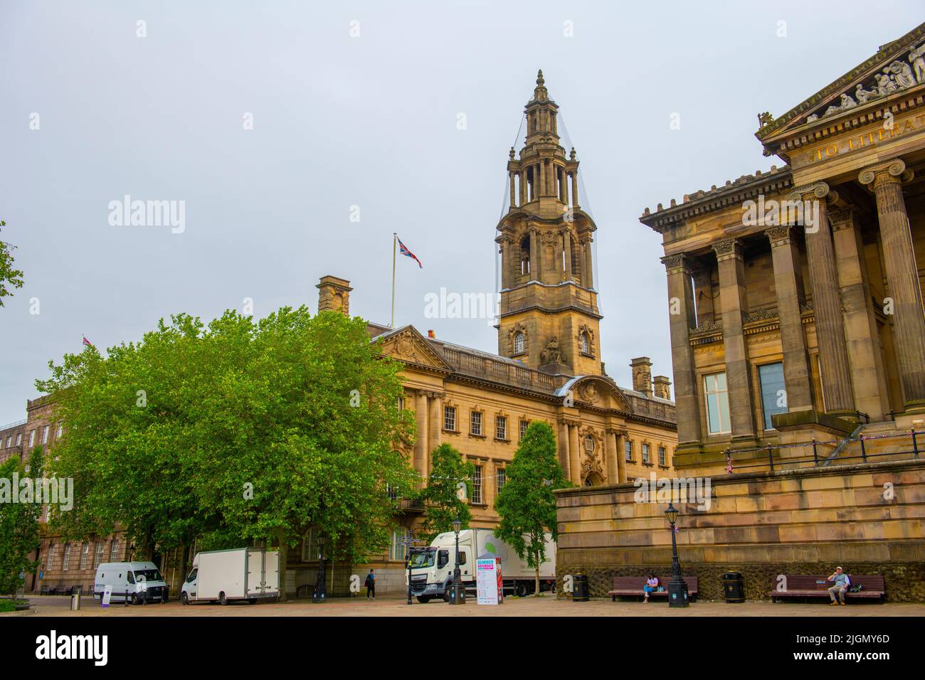 Sessions House is a courthouse on Harris Street at Preston Flag Market in historic city centre of Preston, Lancashire, UK. Stock Photo