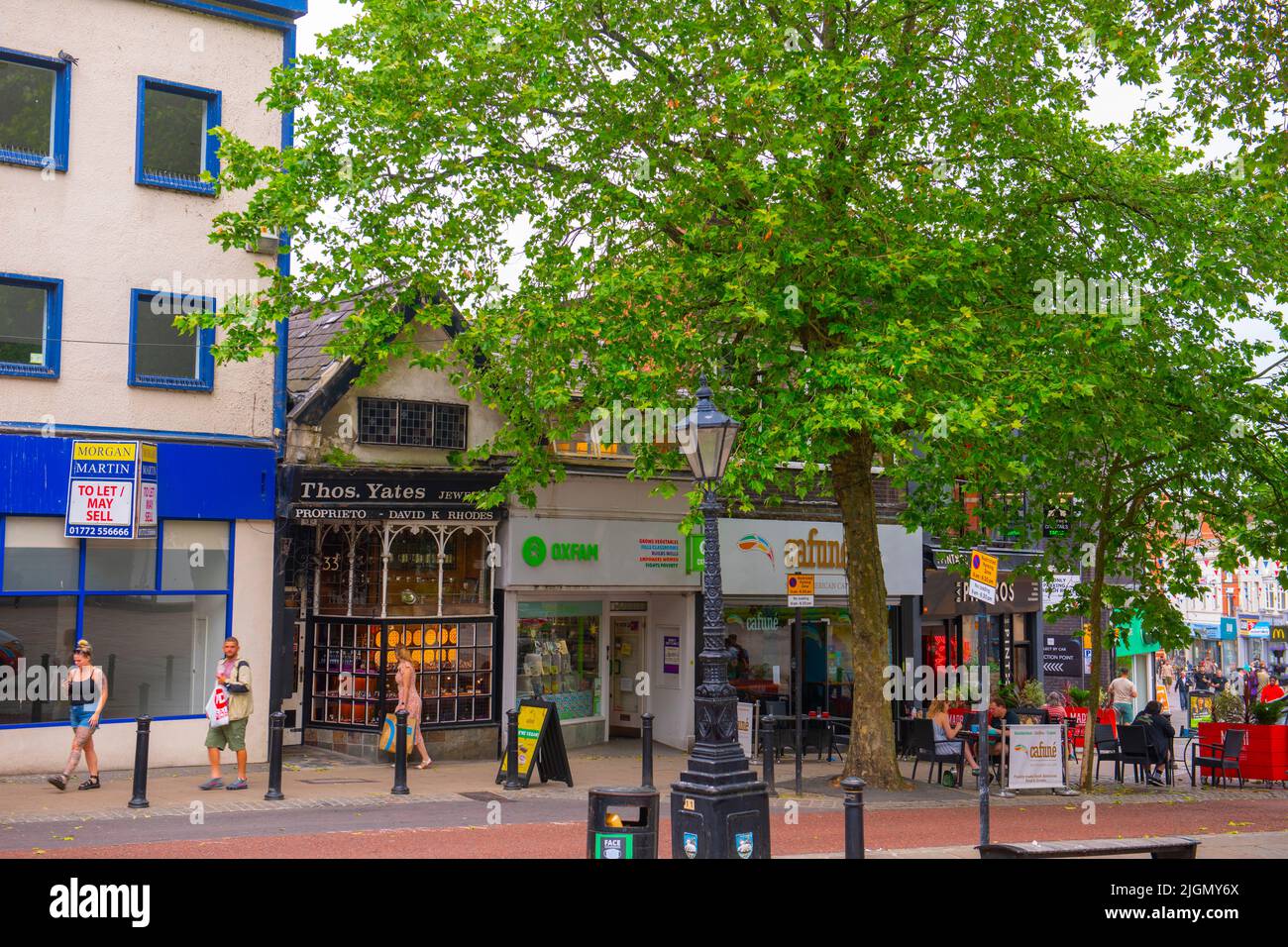 Historic commercial building Cheapside at Preston Flag Market in
