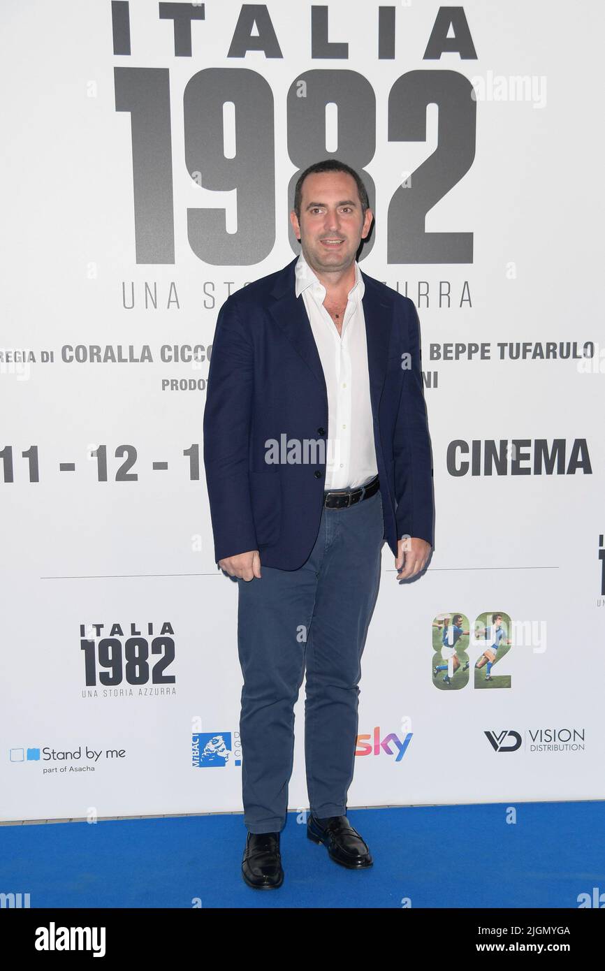 Vincenzo Spadafora attends the blu carpet of the movie Italia 1982 Una ...