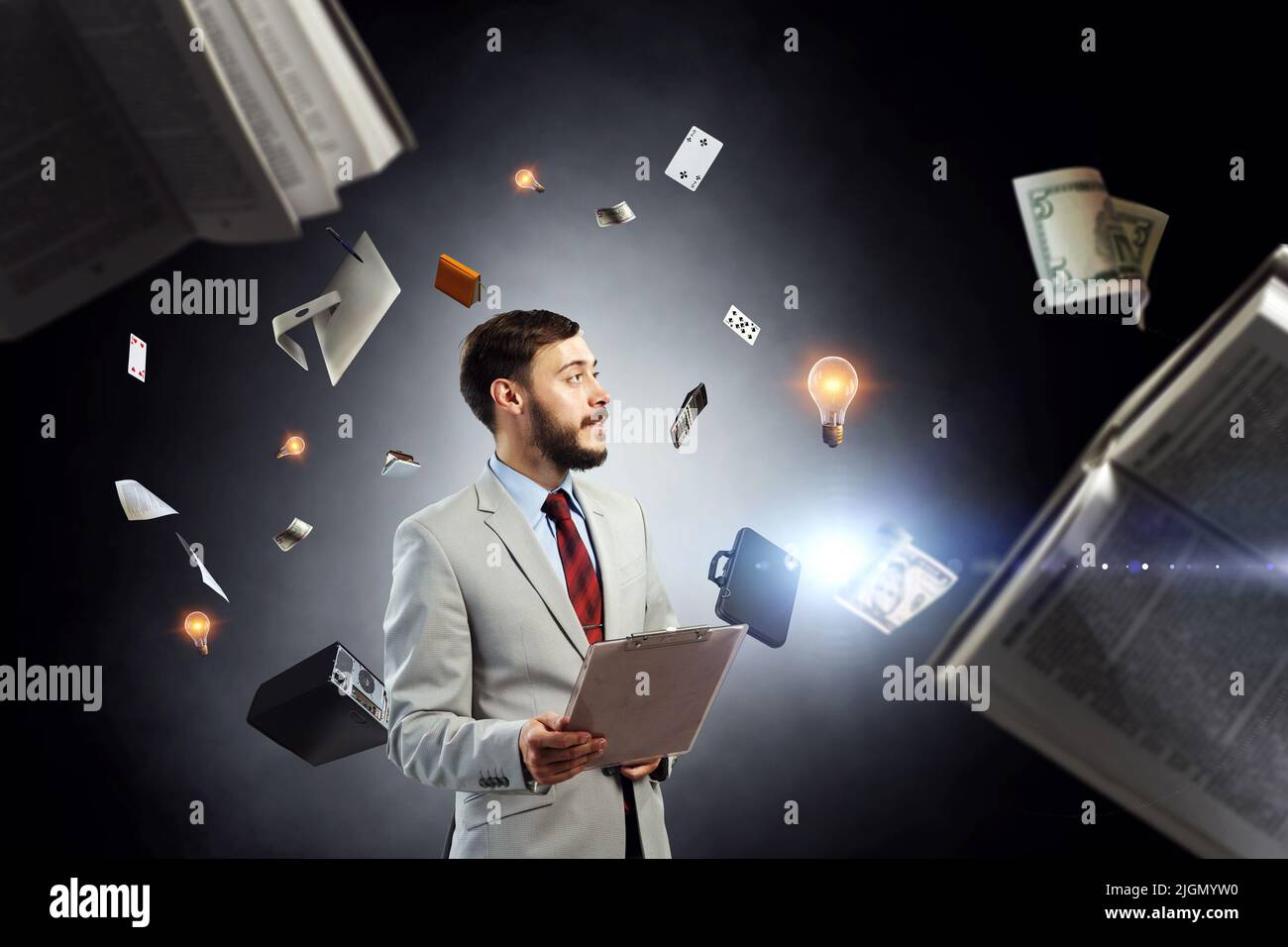 Business and innovation concept . Mixed media Stock Photo - Alamy