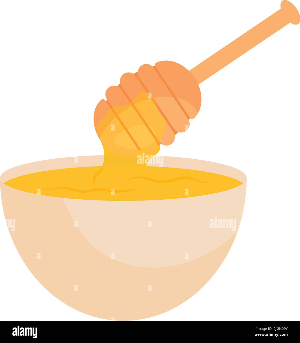 honey bowl and dipper Stock Vector Image & Art Alamy