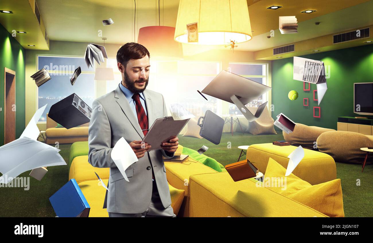 Business and innovation concept . Mixed media Stock Photo - Alamy