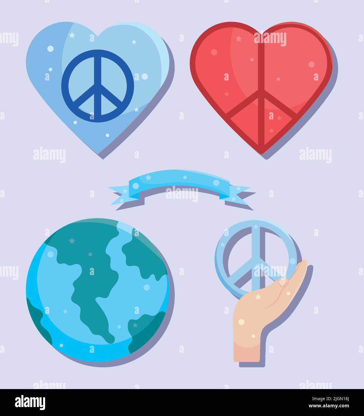 peace day icon set Stock Vector Image & Art - Alamy