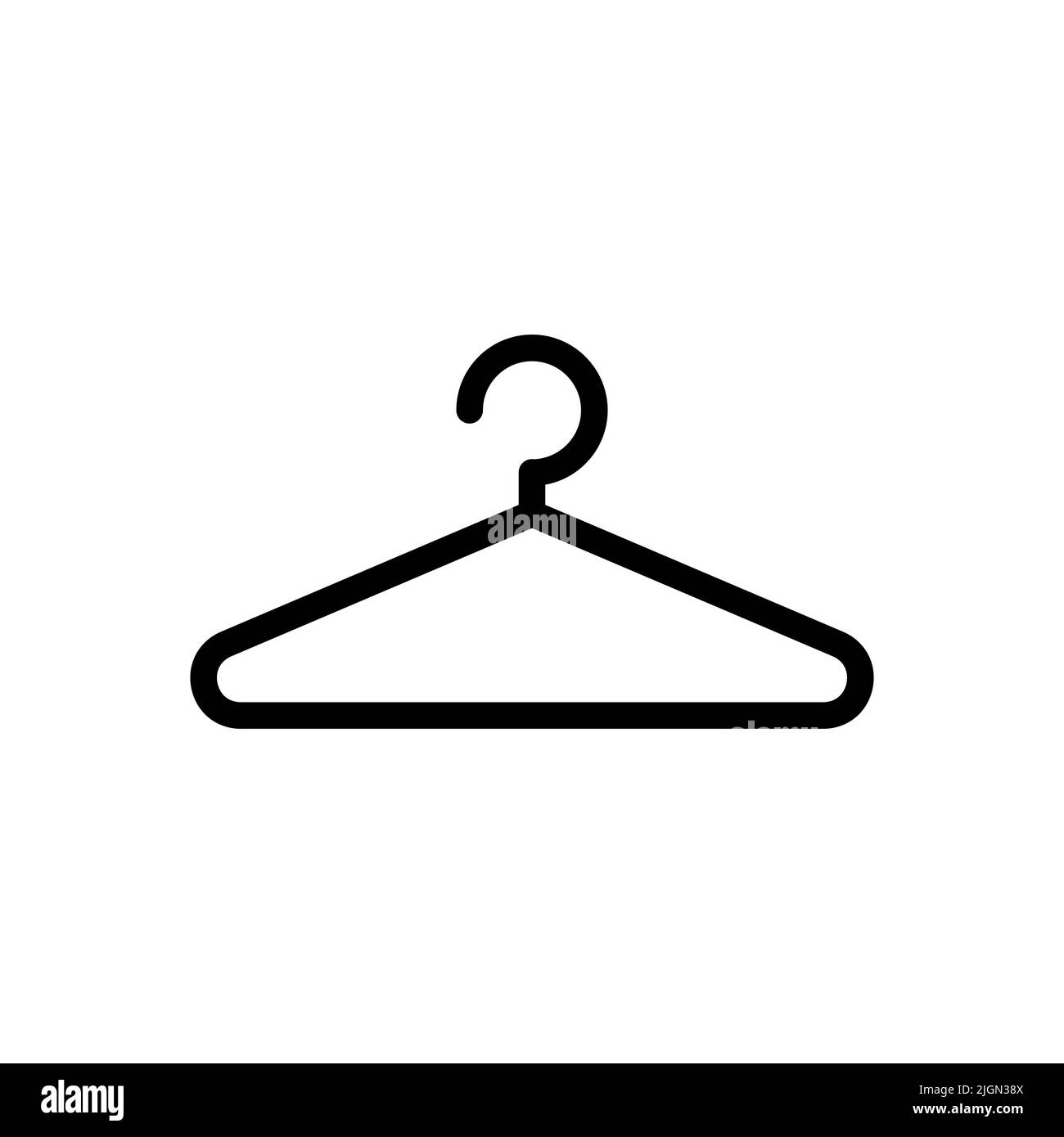 Clothes hanger. Hanger icon vector isolated on white background Stock Vector