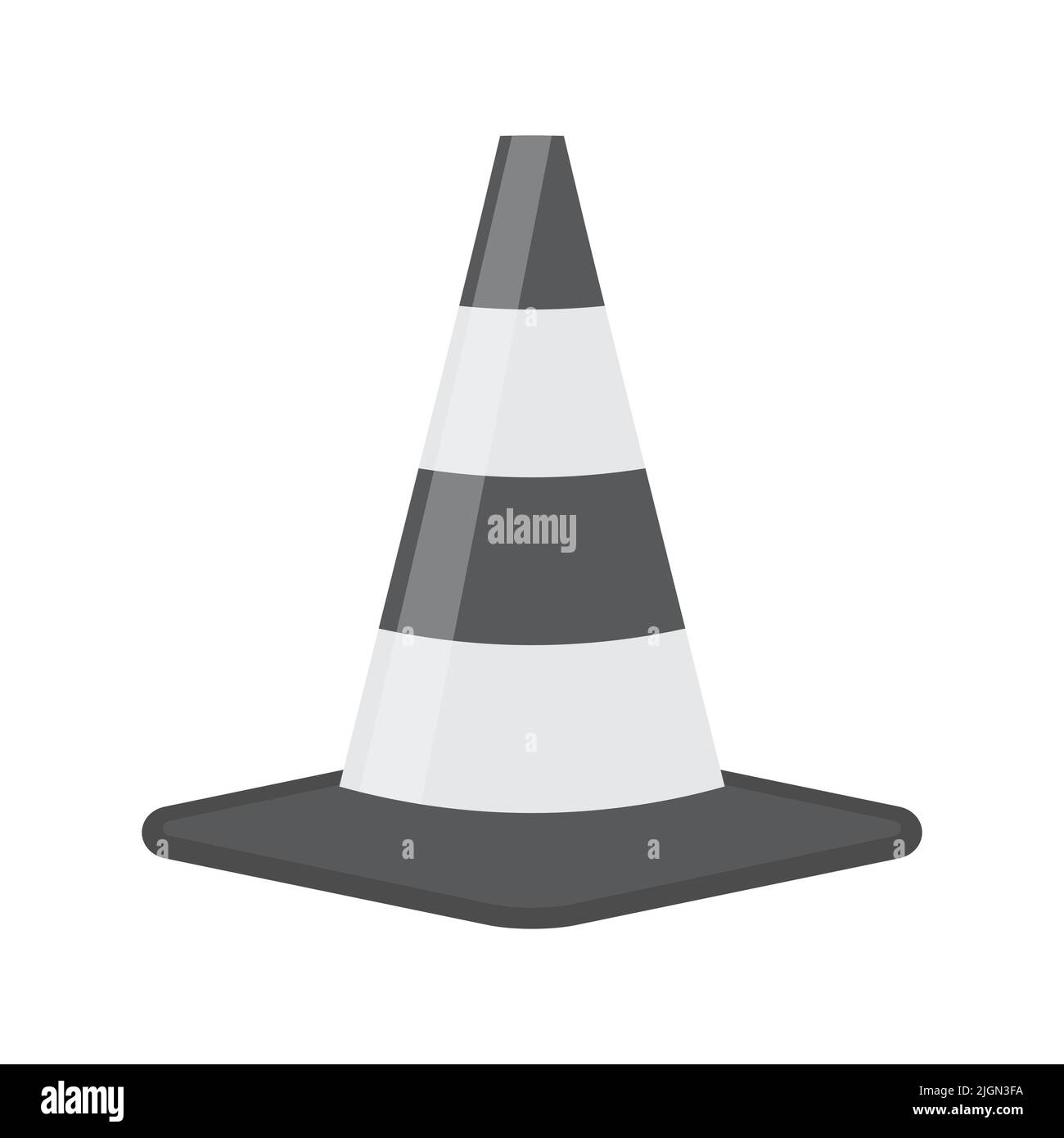 Traffic cone vector icon isolated on white background Stock Vector