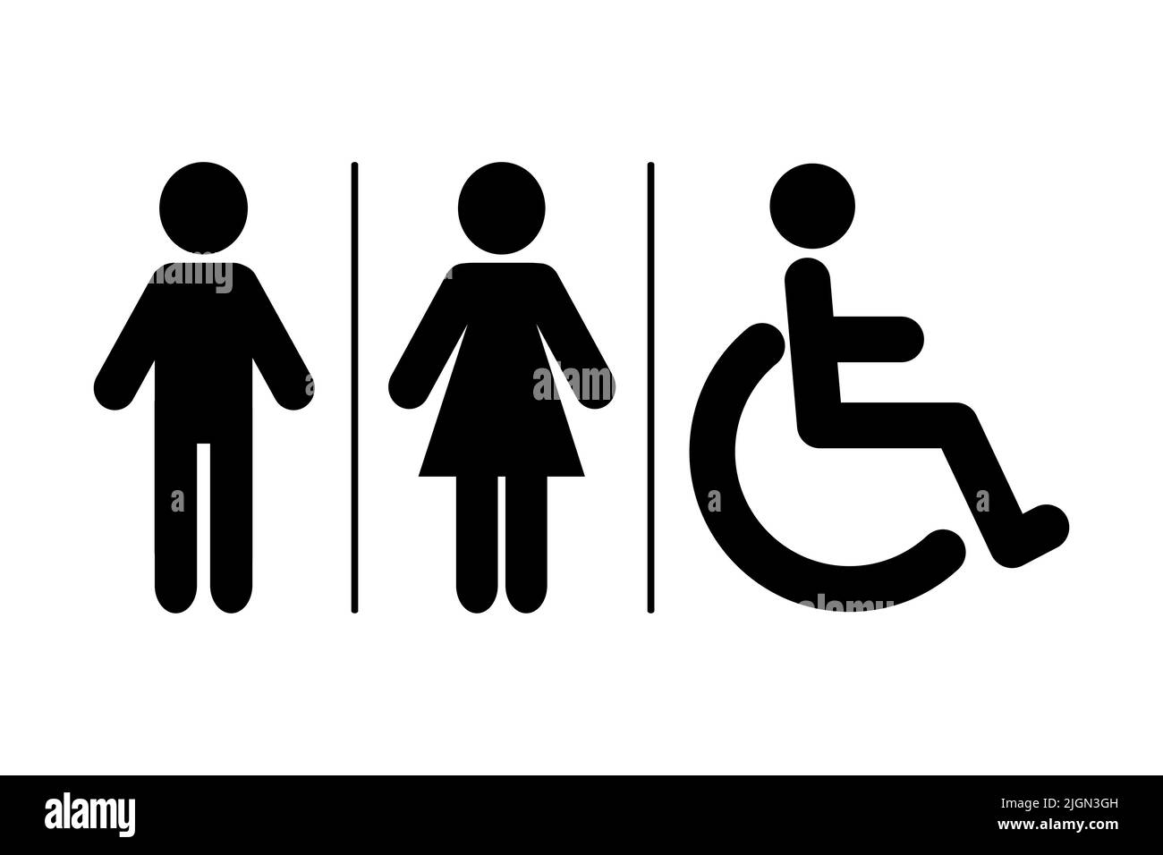 WC sign icon. Toilet symbol. Washroom vector icon Stock Vector