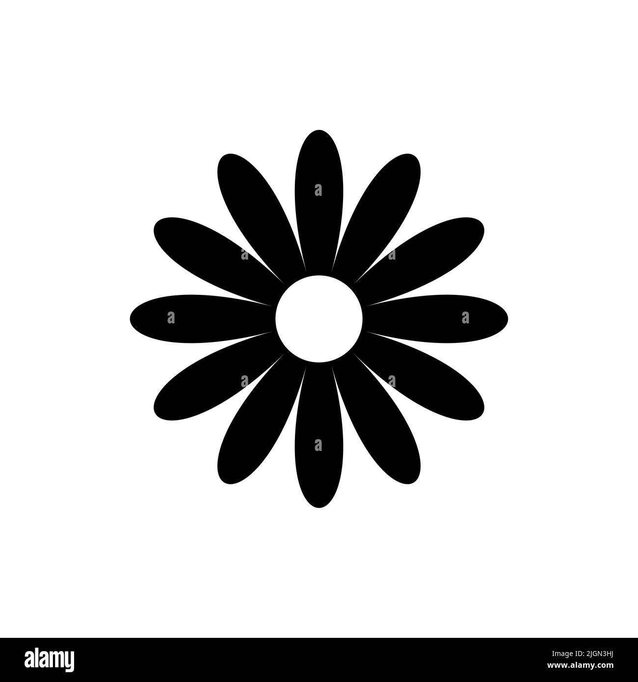 Daisy chamomile vector icon isolated on white background Stock Vector