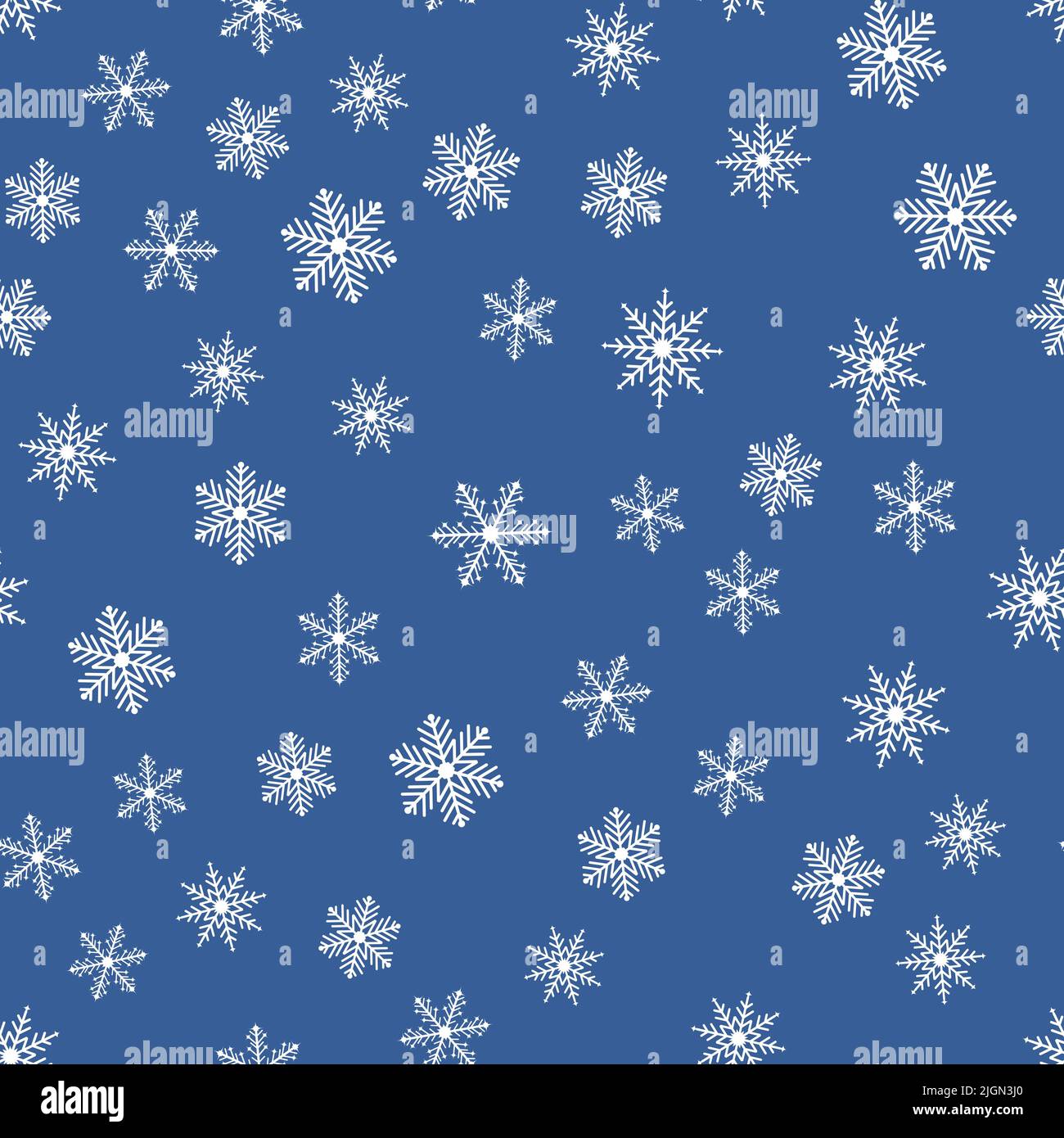 Seamless pattern with snowflakes on a blue background Stock Vector