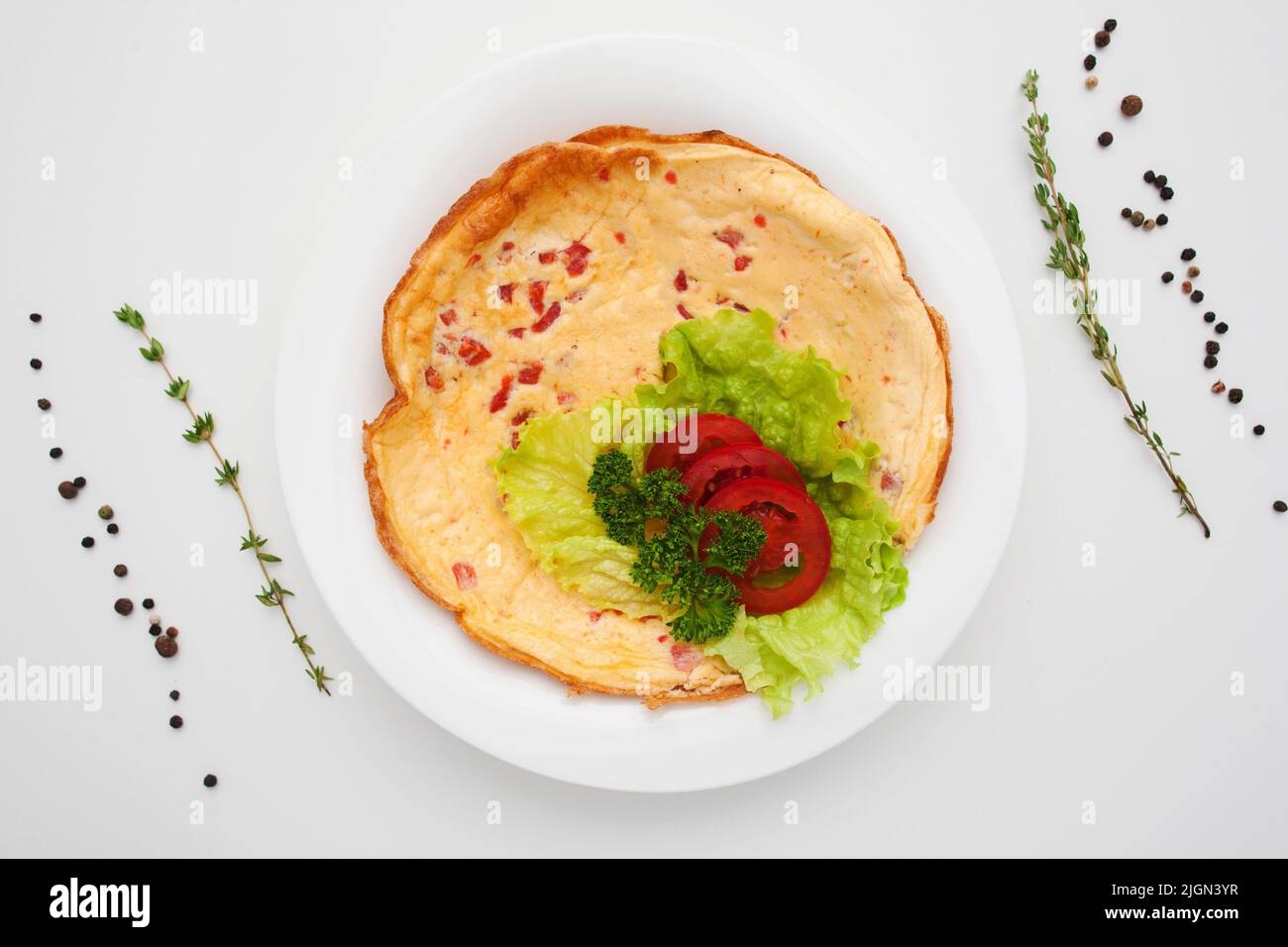 Gourmet tasty egg omelette hi-res stock photography and images - Alamy