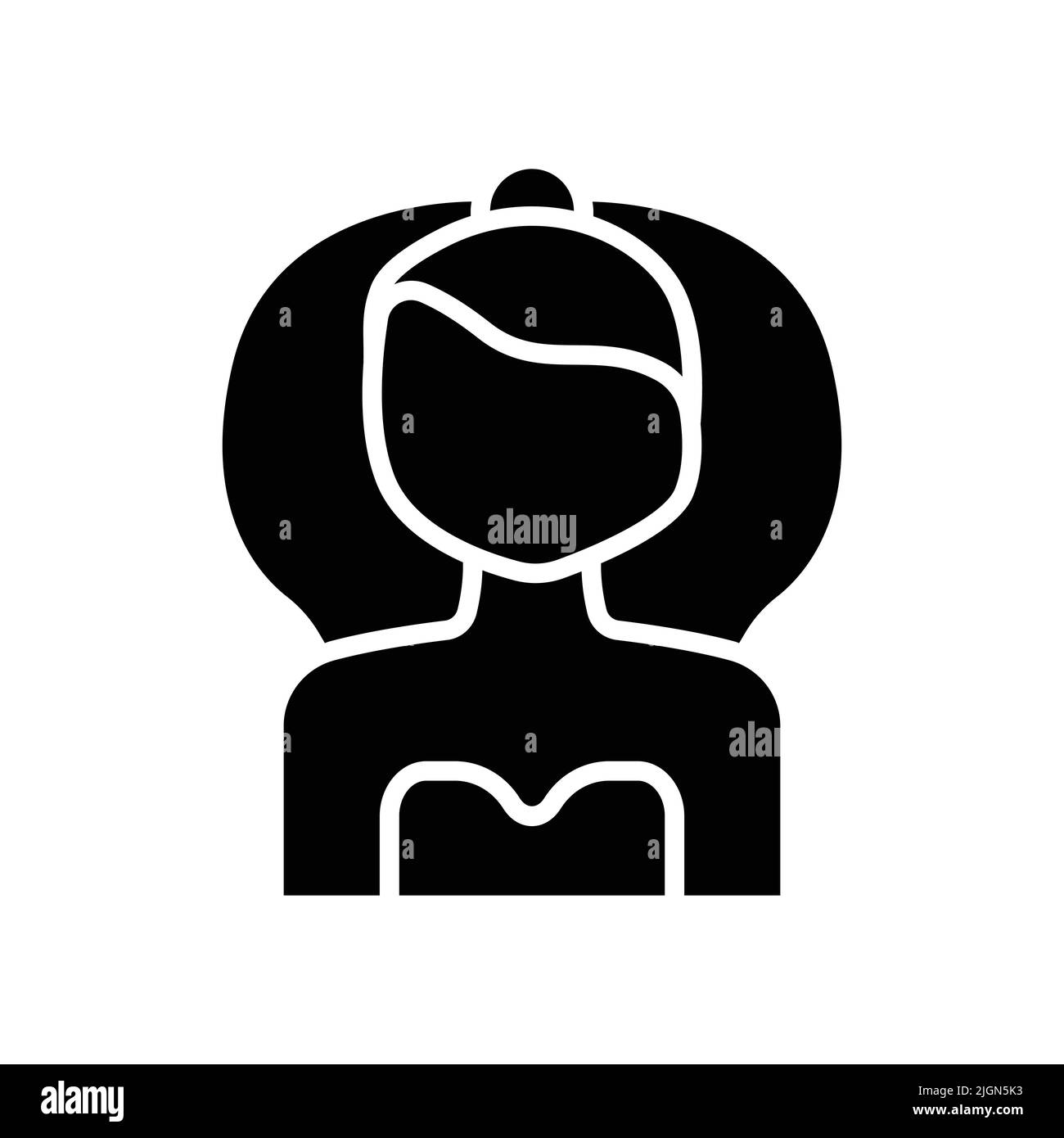 Bride icon. Icon related to wedding. Solid icon style, glyph. Simple design editable Stock Vector