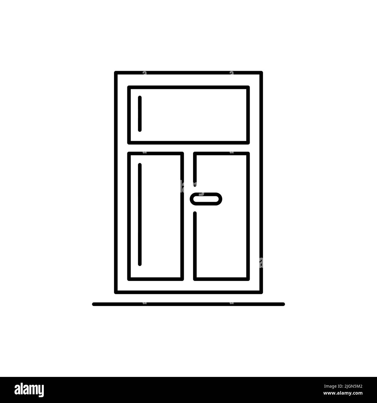 Windows icon, Linear style. Vector Architecture elements Stock Vector