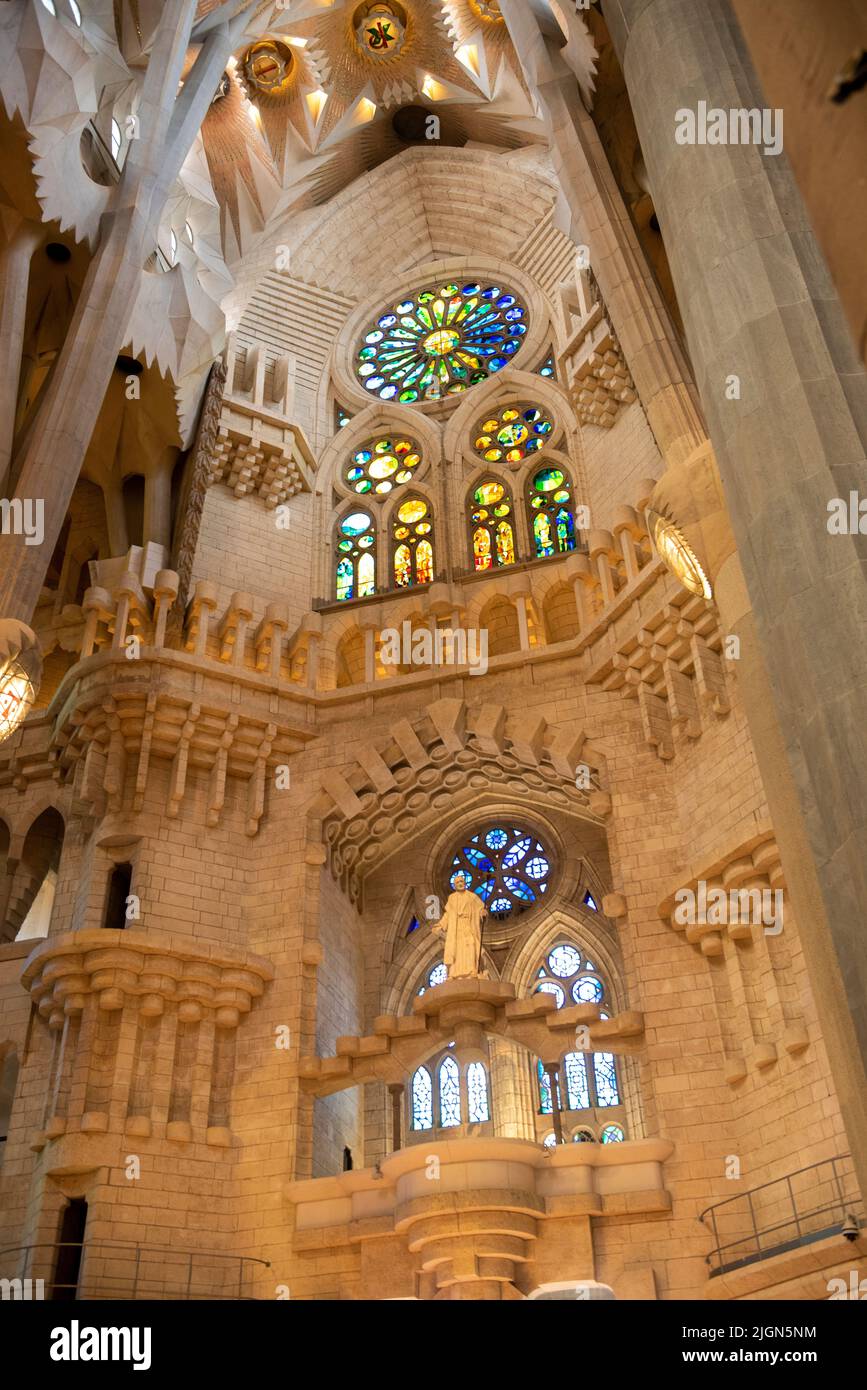 Interior of Sagrada Família in Barcelona, Spain Stock Photo - Alamy