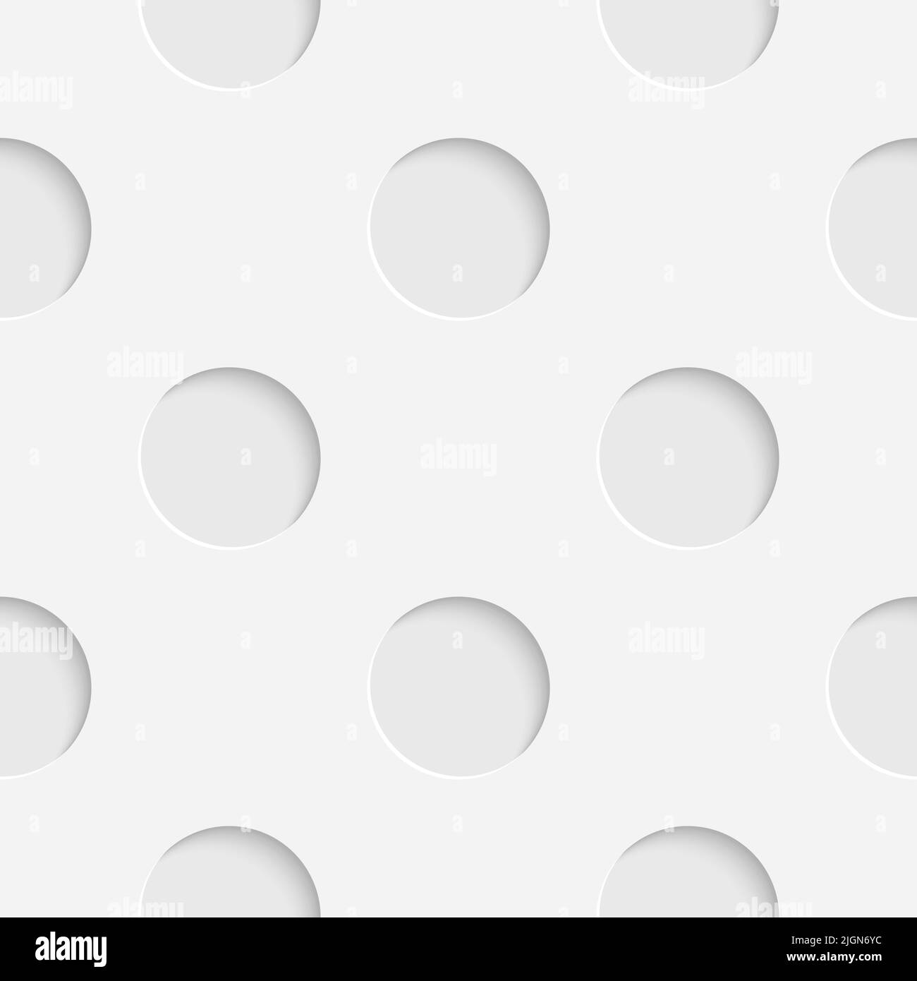 Seamless Circle Pattern. Vector Soft Background. Regular White Texture Stock Vector