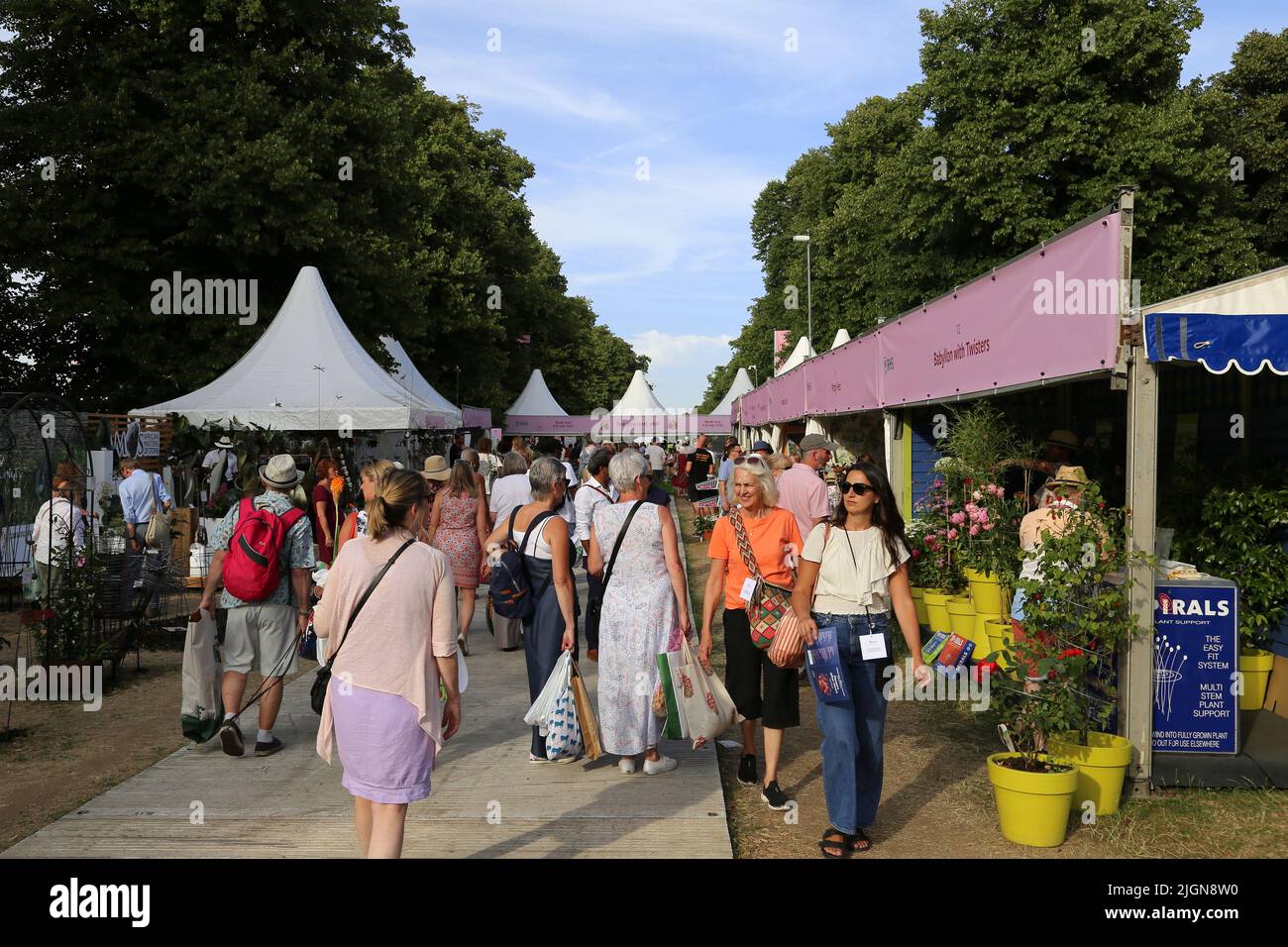 Trade Stands, RHS Hampton Court Palace Garden Festival 2022, London, England, UK, Europe Stock Photo