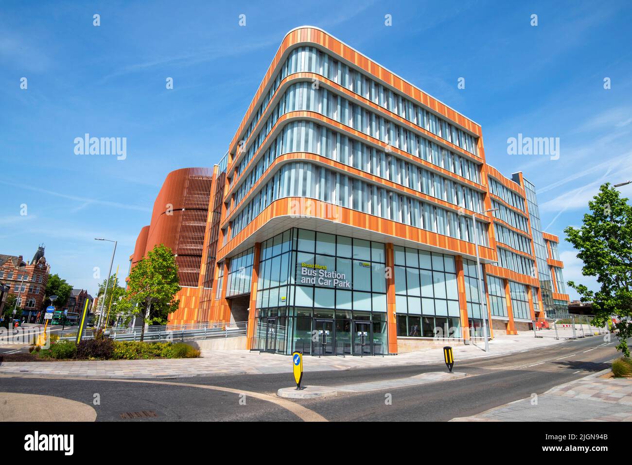 The new Broad Marsh Car Park and Bus Station in Nottingham City Centre