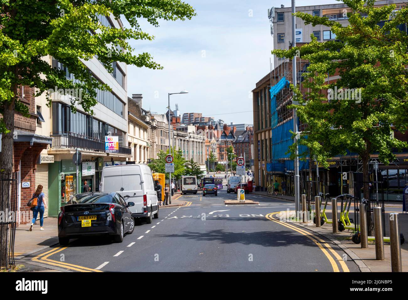 Friar Lane in Nottingham, Nottinghamshire England UK Stock Photo