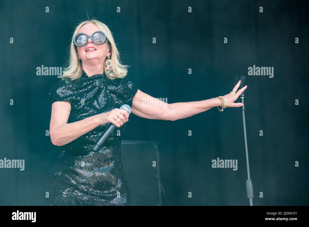 Clare Grogan of Altered Images performing at the Cornbury Festival, Great Tew, Oxford, UK. July 10, 2022 Stock Photo