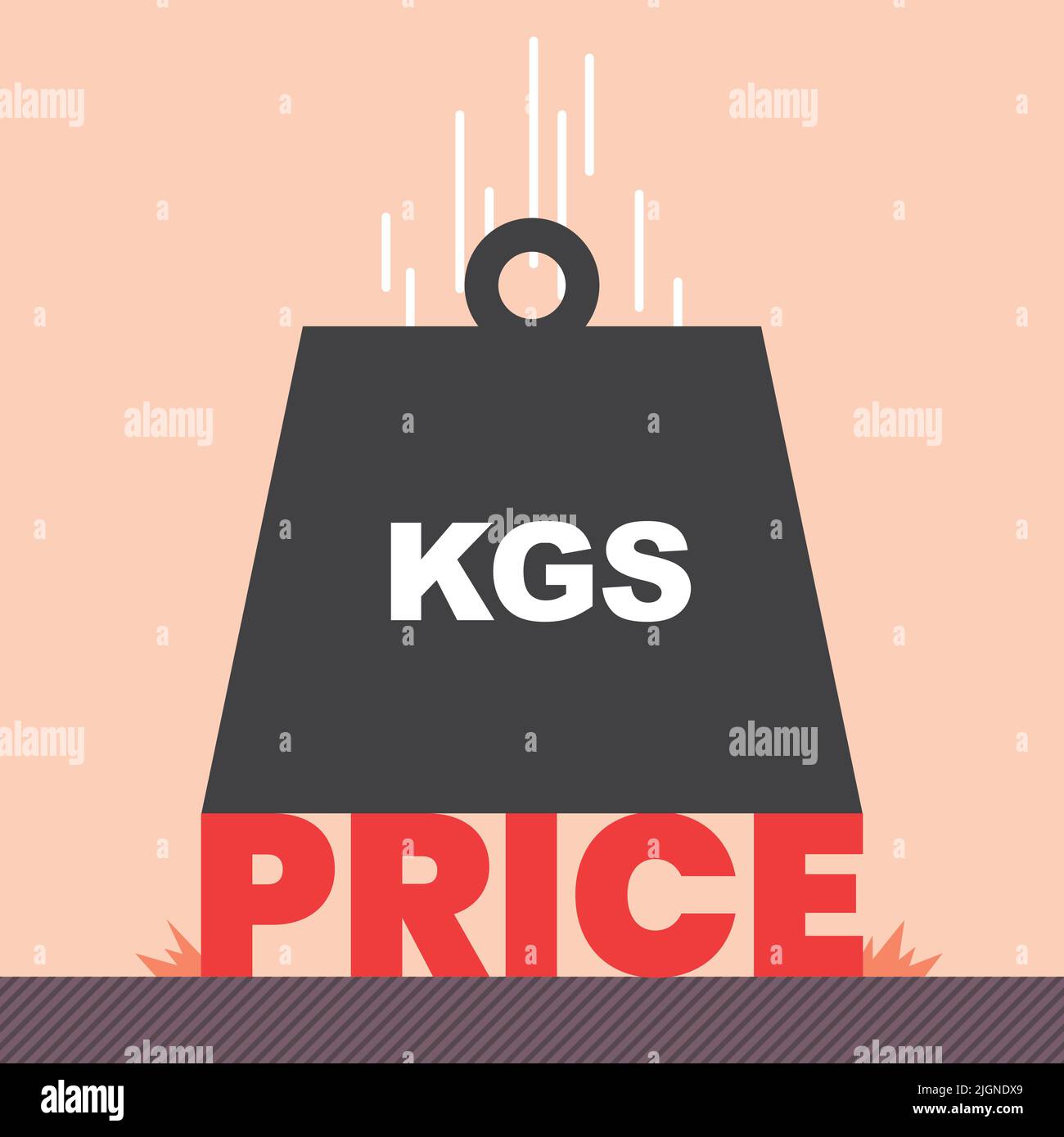 Force the price down. Economic business concept Stock Vector