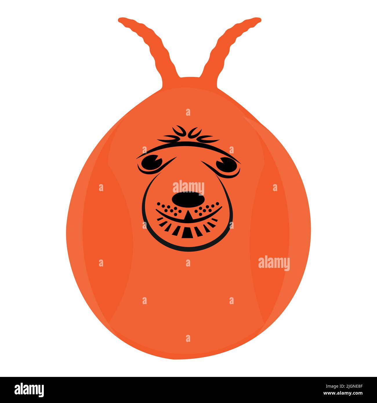 Orange space hopper toy vector illustration hires stock photography