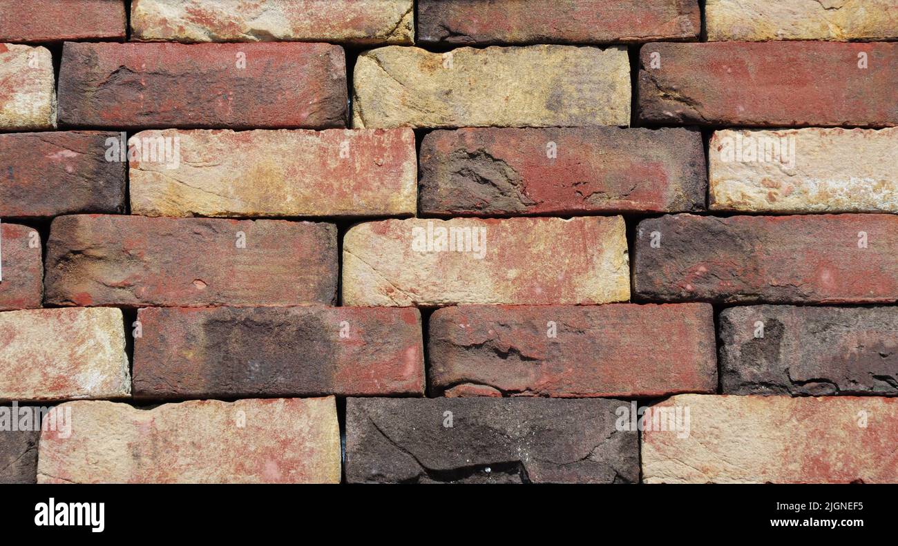 Clinker bricks wall. Brick wall textured background. Stock Photo