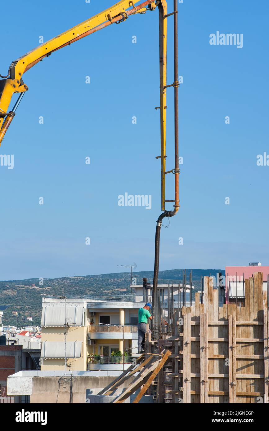 builder, a very dangerous profession Stock Photo