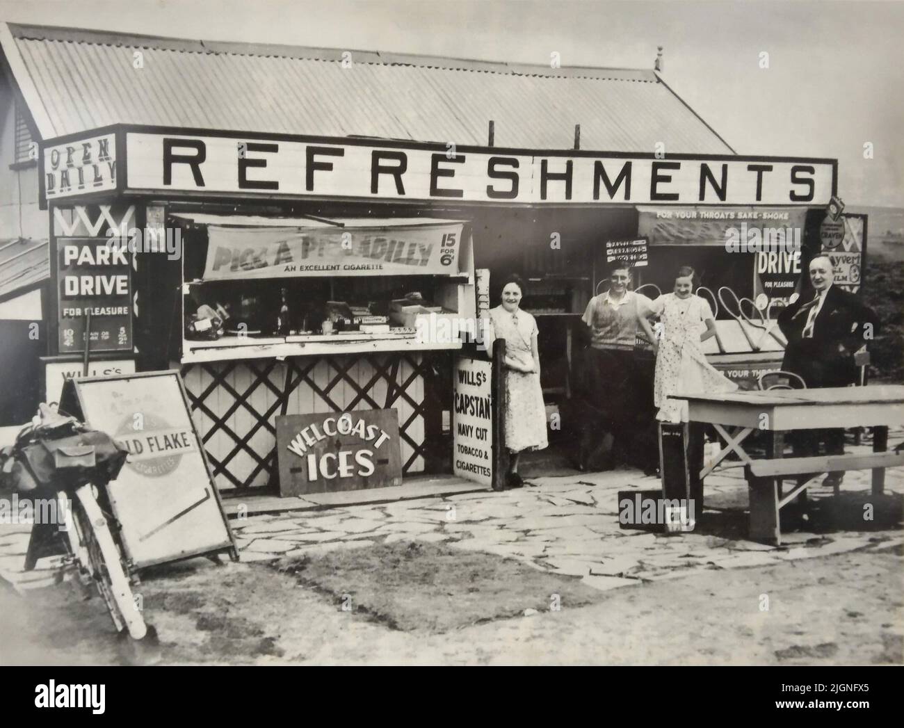 Vintage photo circa 1933 of the original Ponderosa Cafe on Horseshoe