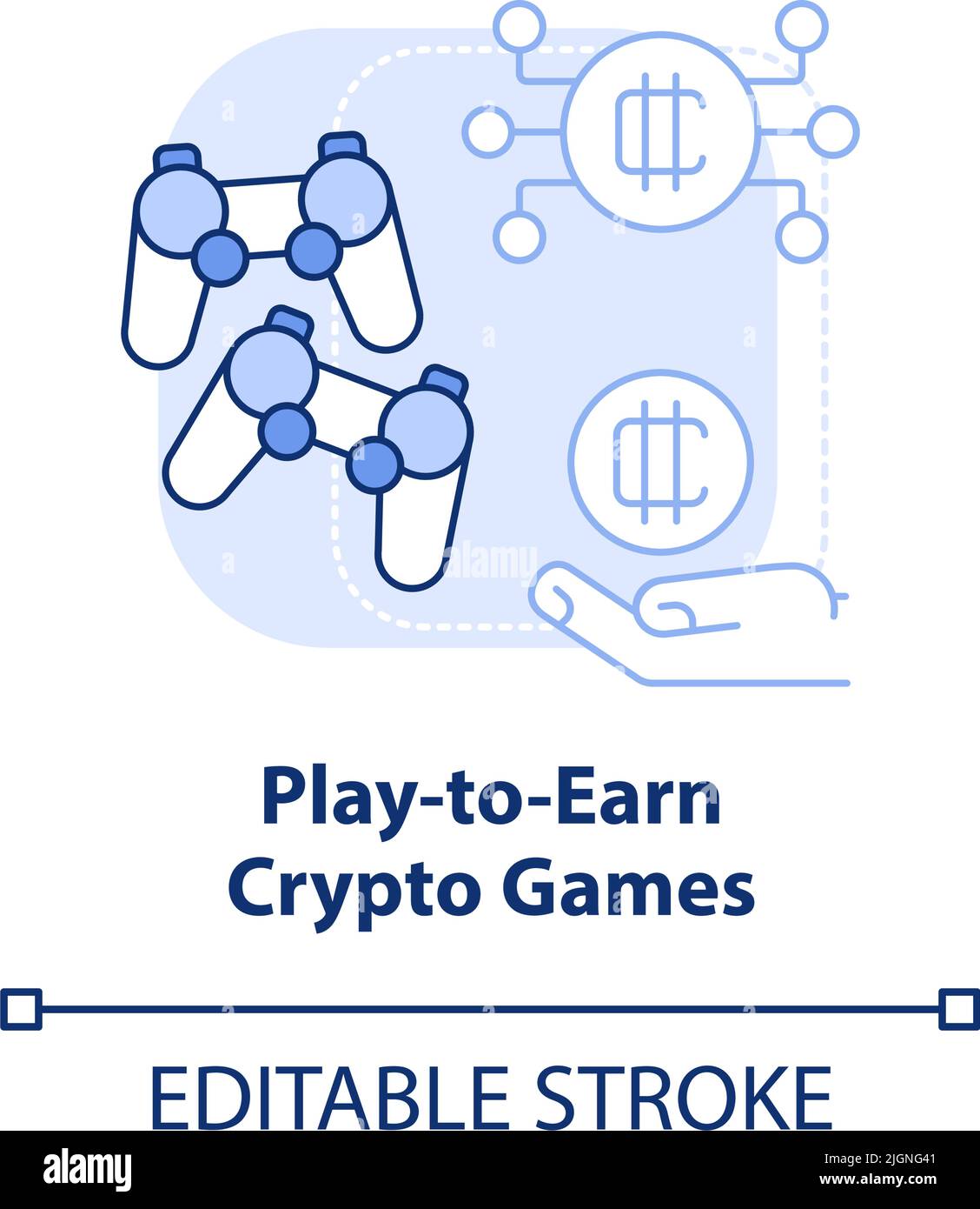 Play to earn crypto games light blue concept icon Stock Vector Image & Art  - Alamy