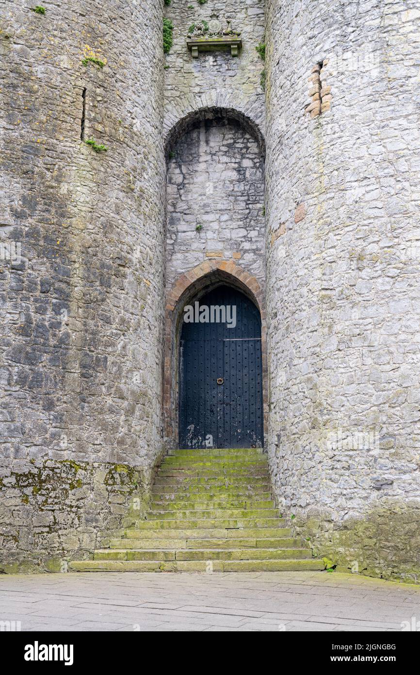 The Front Door of King John's Castle, Limerick, Ireland Stock Photo Alamy