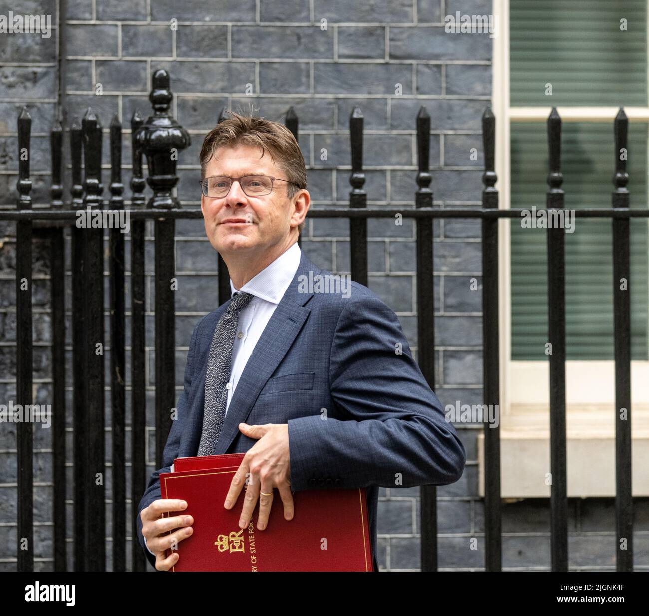 London, UK. 12th July, 2022. Greg Clarke, Secretary of State for Housing Communities and Local Government, at a cabinet meeting at 10 Downing Street London. Credit: Ian Davidson/Alamy Live News Stock Photo