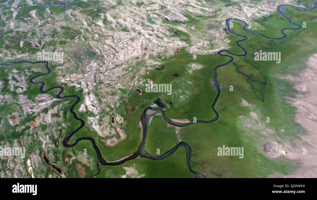 BAZHOU, CHINA JULY 10, 2022 An aerial photo taken on July 10, 2022