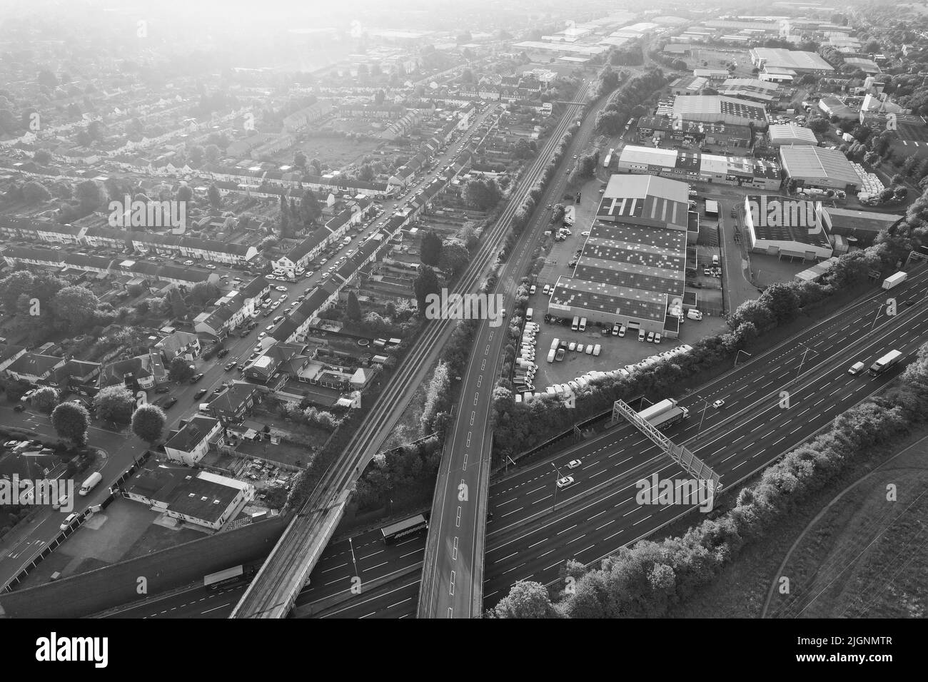 London aerial sun view Black and White Stock Photos & Images - Alamy