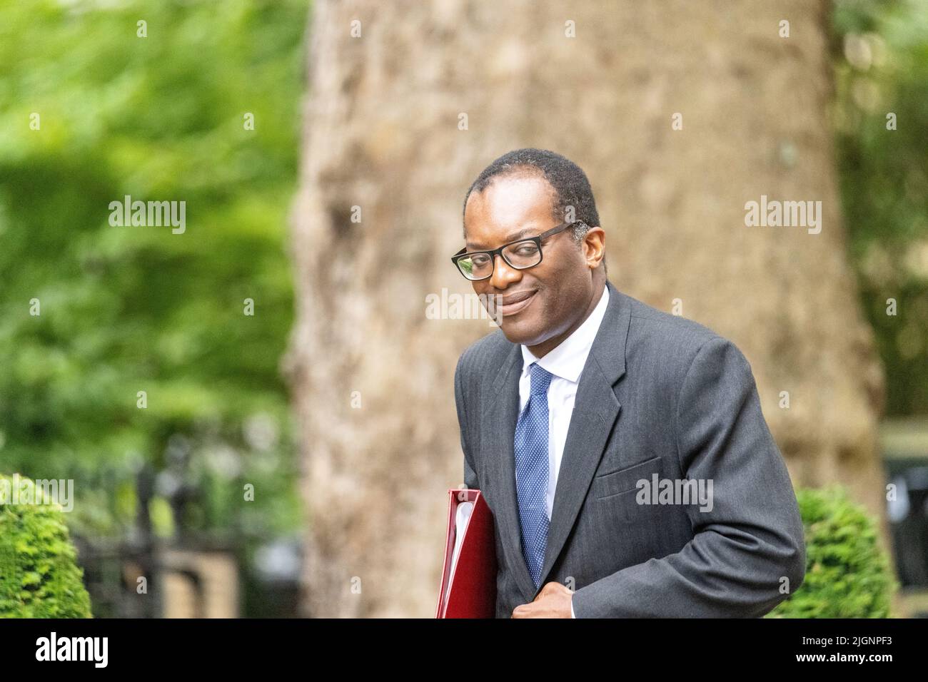London, UK. 12th July, 2022. Kwasi Kwarteng, Business Secretary, arrives at a cabinet meeting at 10 Downing Street London. Credit: Ian Davidson/Alamy Live News Stock Photo