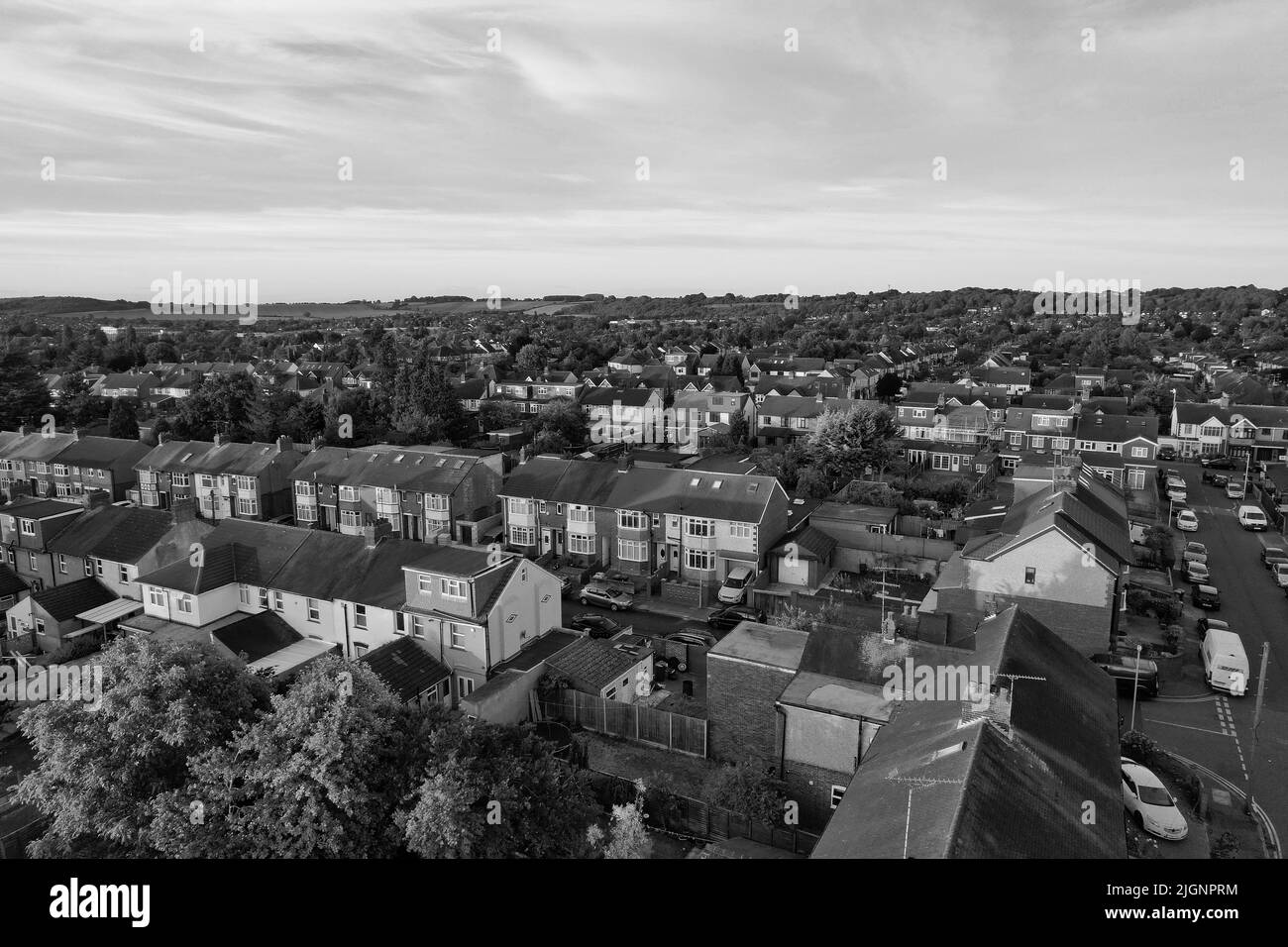 London aerial sun view Black and White Stock Photos & Images - Alamy