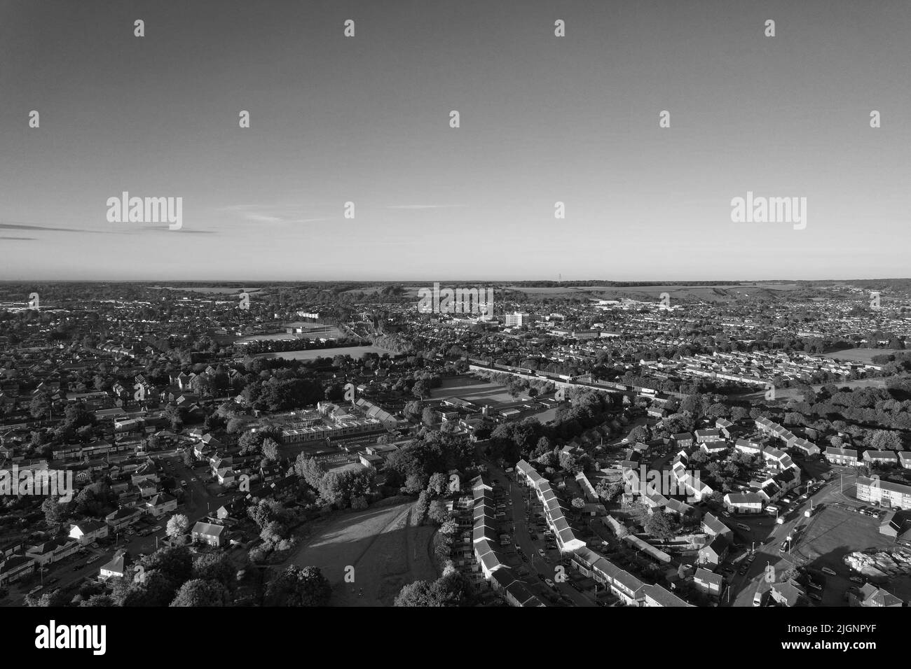 London aerial sun view Black and White Stock Photos & Images - Alamy