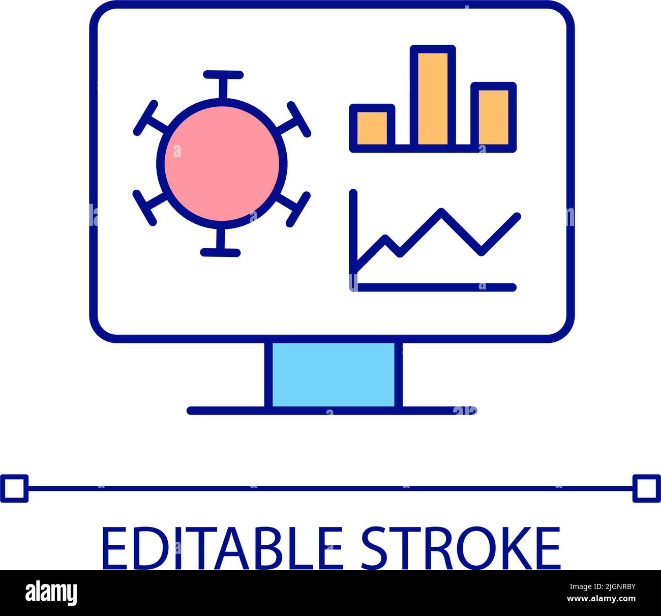 Covid information chart RGB color icon Stock Vector Image & Art Alamy