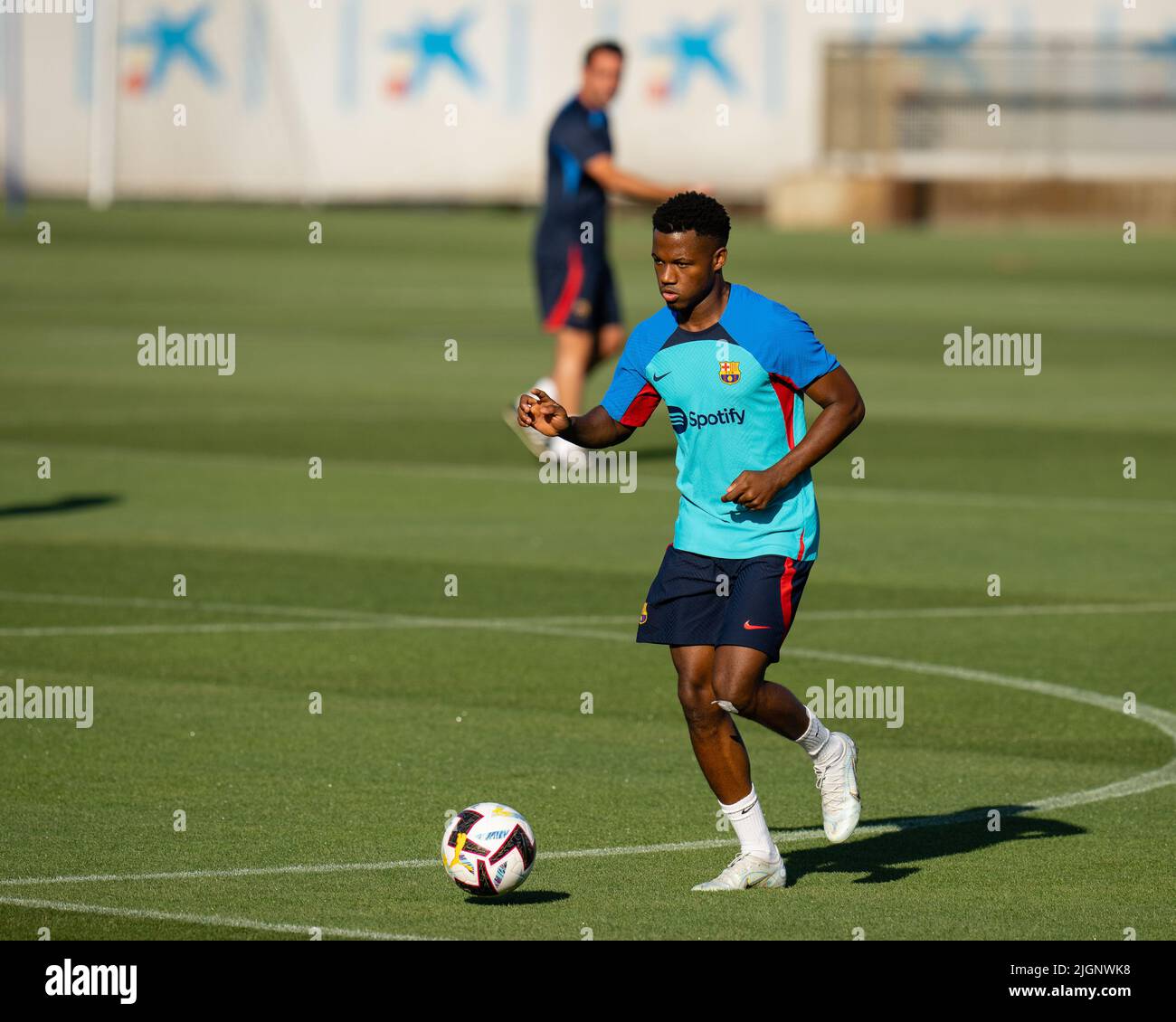 Sant Joan Despí, Spain, 8, July, 2022.  FC Barcelona training session during Pre-Season.  Credit: JG/Alamy Live News Stock Photo