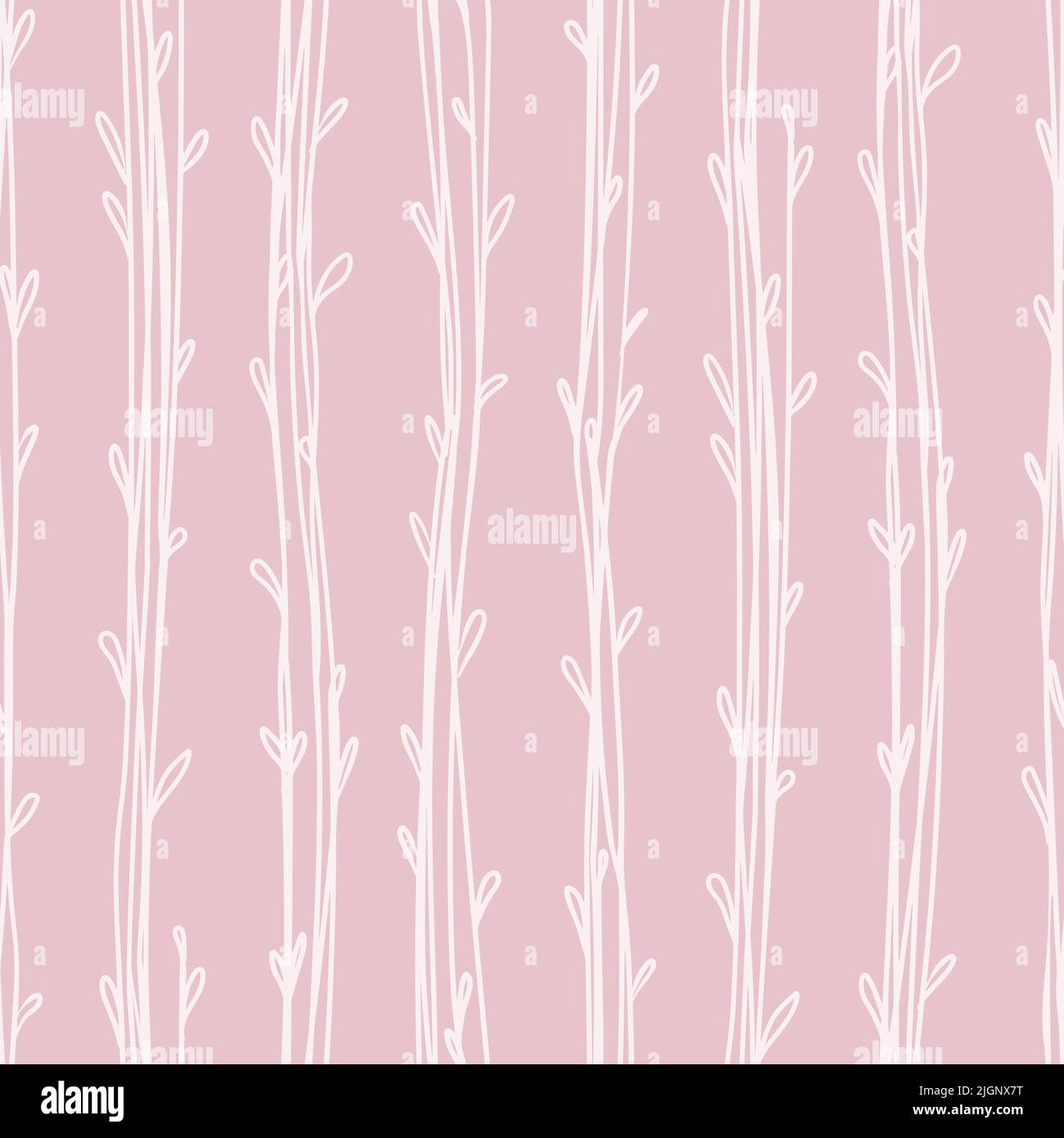 Seamless pattern - grunge brush strokes in pastel pink tones. Abstract vector illustration. Suitable for wrapping paper, various textiles, and as a ba Stock Vector