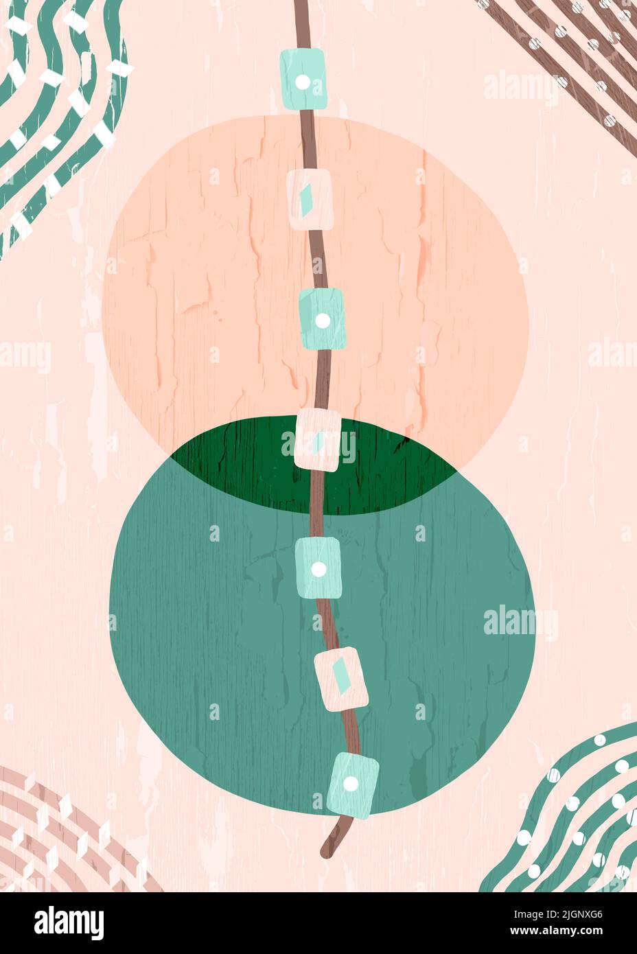 Curated visual reference: Fresh Look at Abstract Geometric Shapes Artwork With Earth Tones Colors And Texture