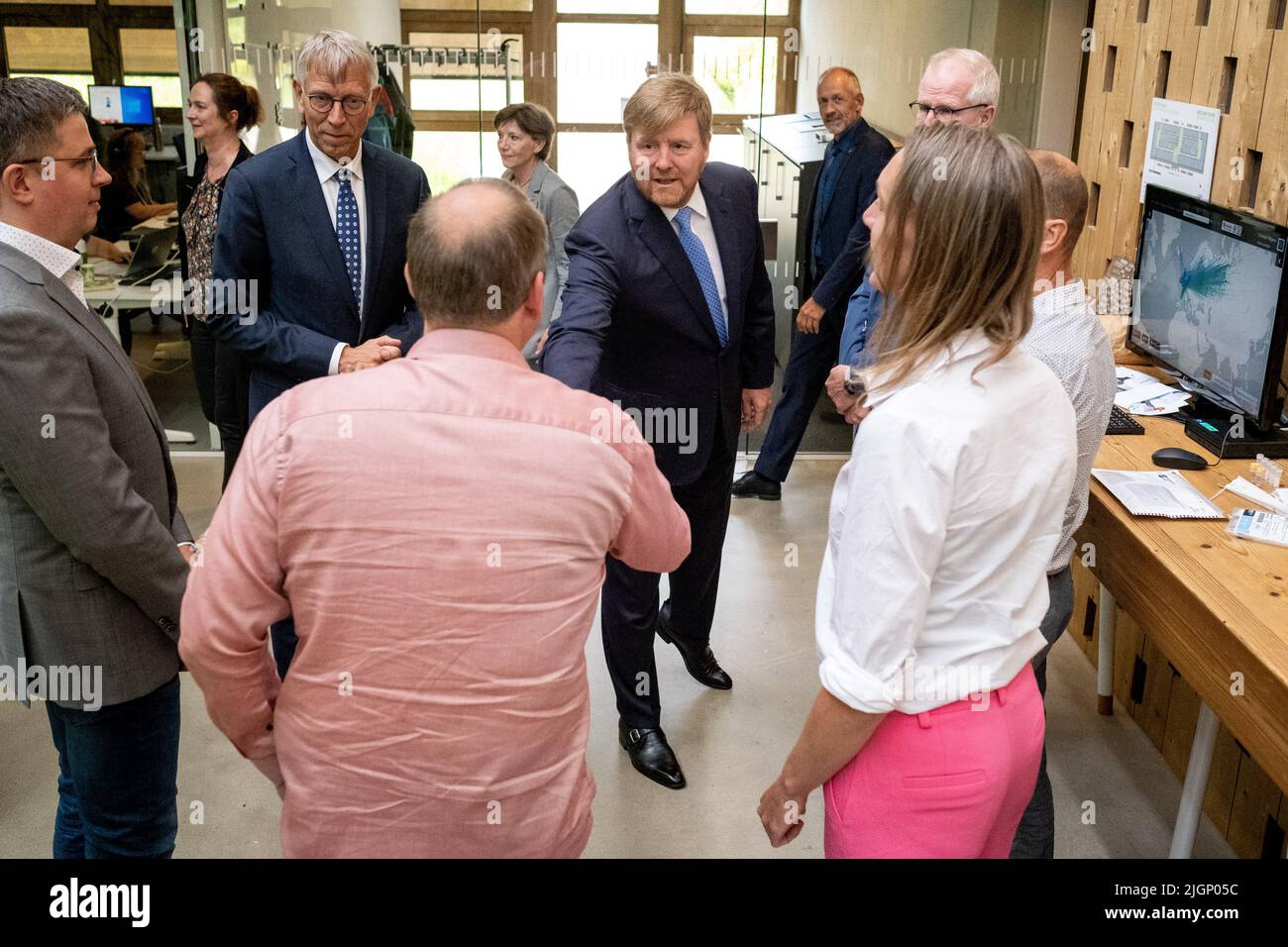The Netherlands, Wageningen on 2022-07-07. King Willem-Alexander of the Netherlands visits the Dutch ecological research institute NIOO-KNAW. Photogra Stock Photo