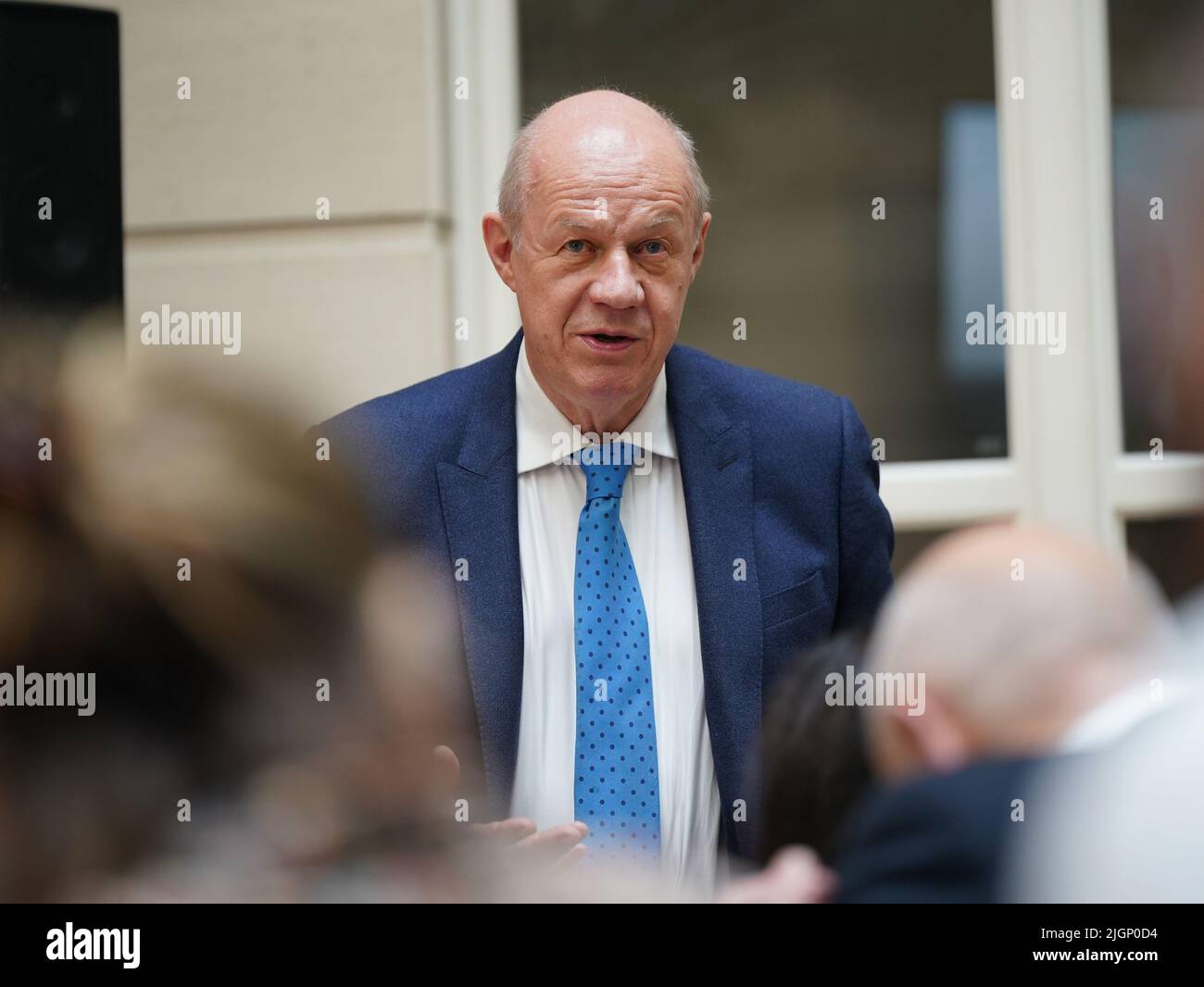 Damian Green at the launch of Tom Tugendhat's campaign to be Conservative Party leader and Prime Minister, at 4 Millbank, London. Picture date: Tuesday July 12, 2022. Stock Photo