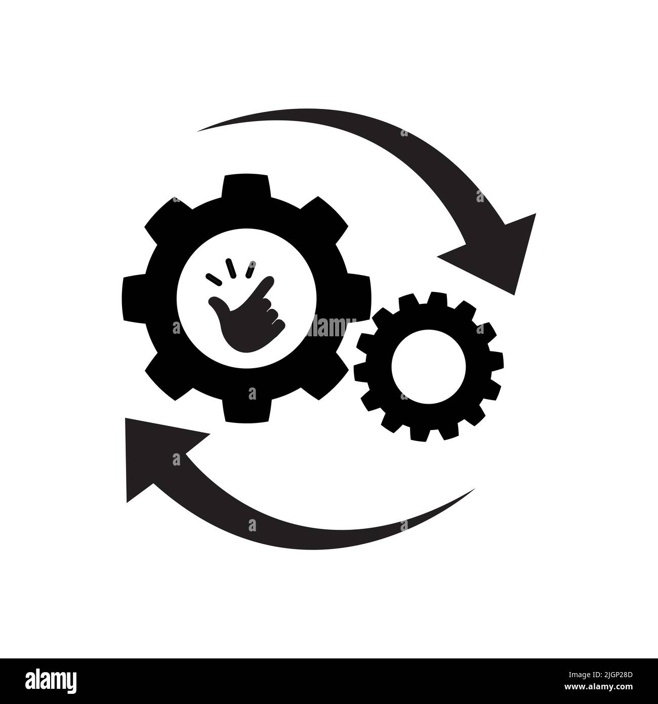 Easy operation process icon vector Stock Vector Image & Art - Alamy